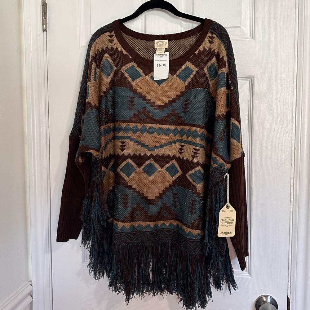 Telluride Clothing Poncho Sweater